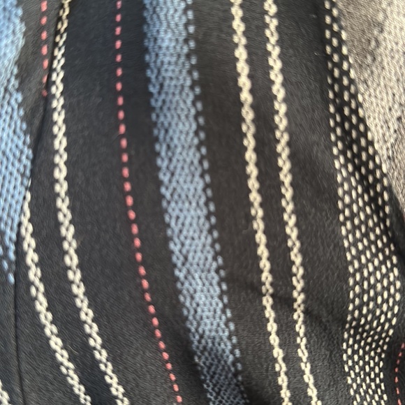 Jolt Navy Striped Button-Down Dress. Tie Belt, scoop neckline,& pockets New - Picture 10 of 12